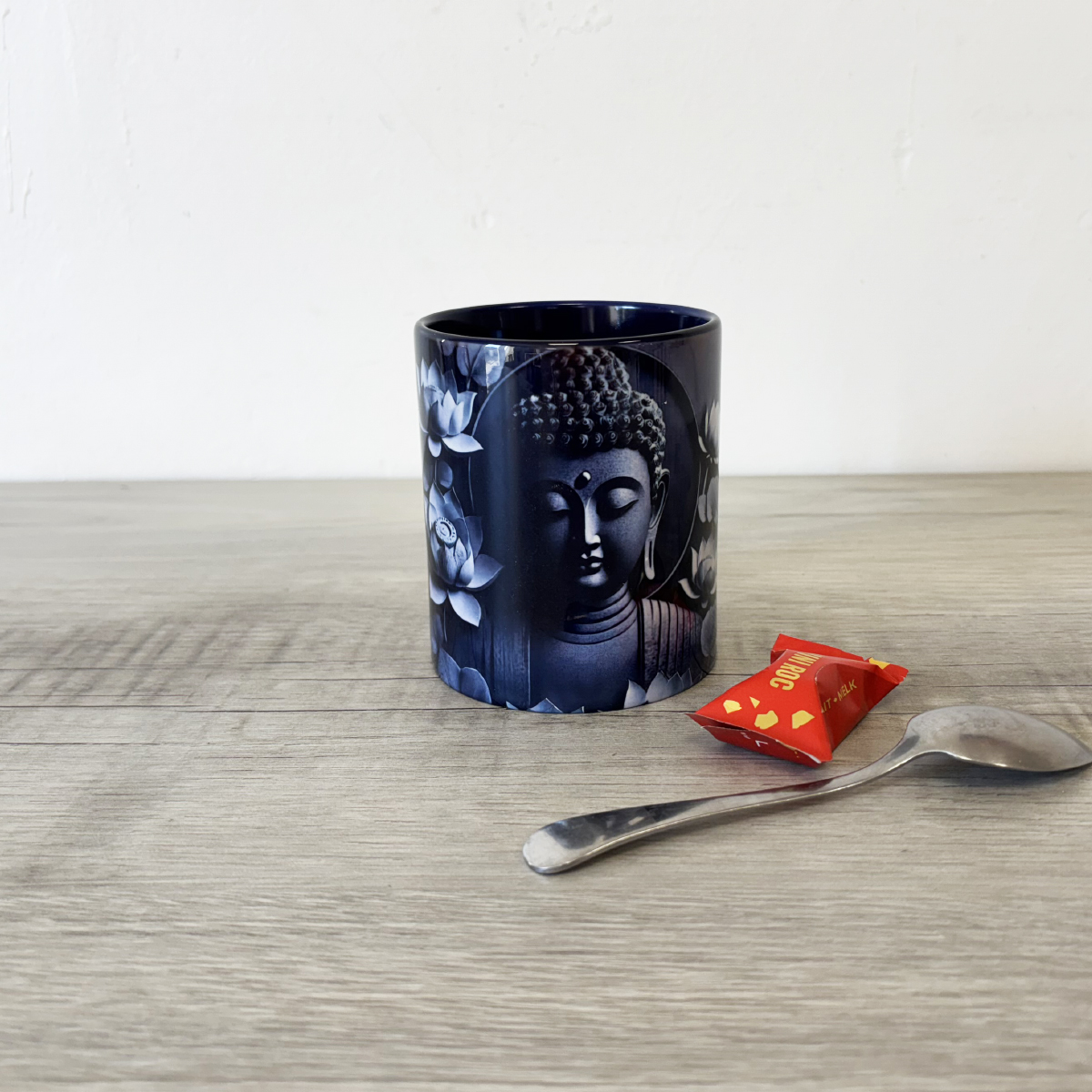 Mug sagesse de Bouddha par CBKreation bleu marine