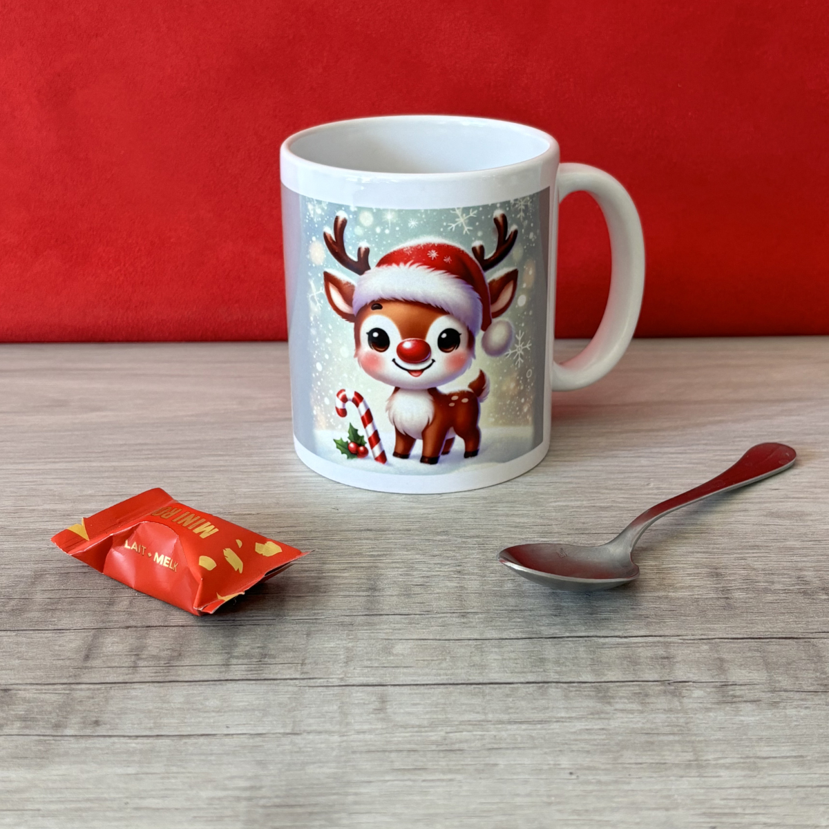 Mug mignon petit renne de Nol par CBKration