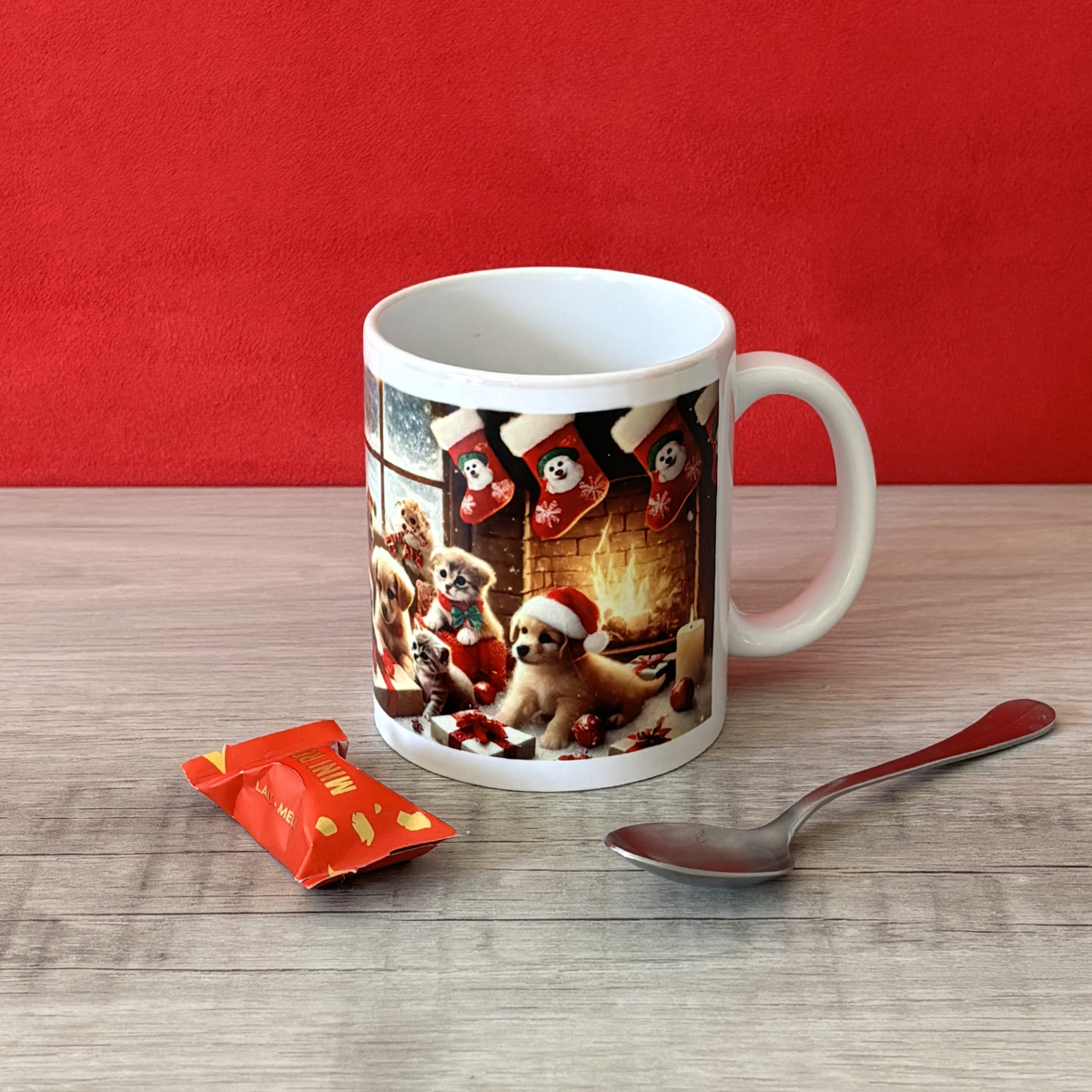 Mug chatons et chiots mignonneries de Nol par CBKration