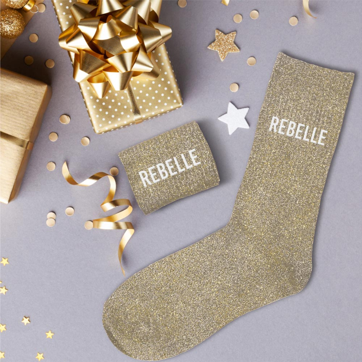 Paire de chaussettes  paillettes rebelle