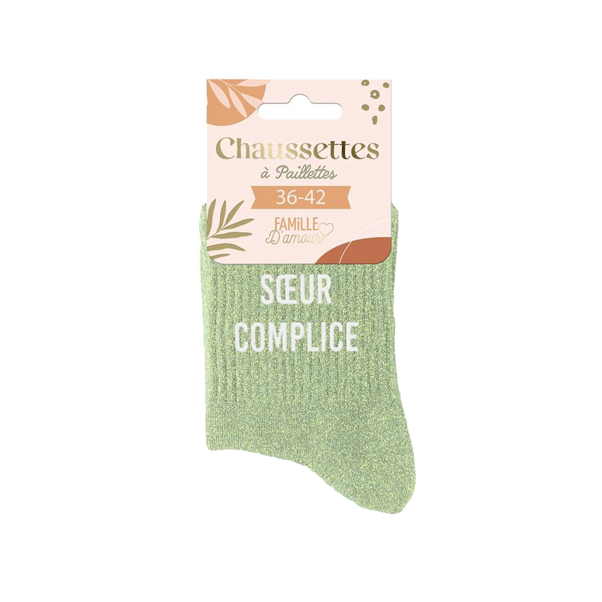 Paire de Chaussettes Paillettes Soeur Complice  Verte