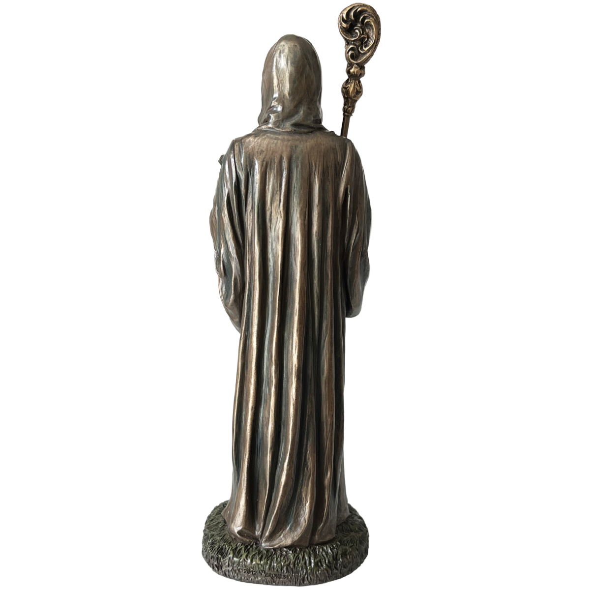 Figurine Saint Benot en bronze coul  froid 23 cm