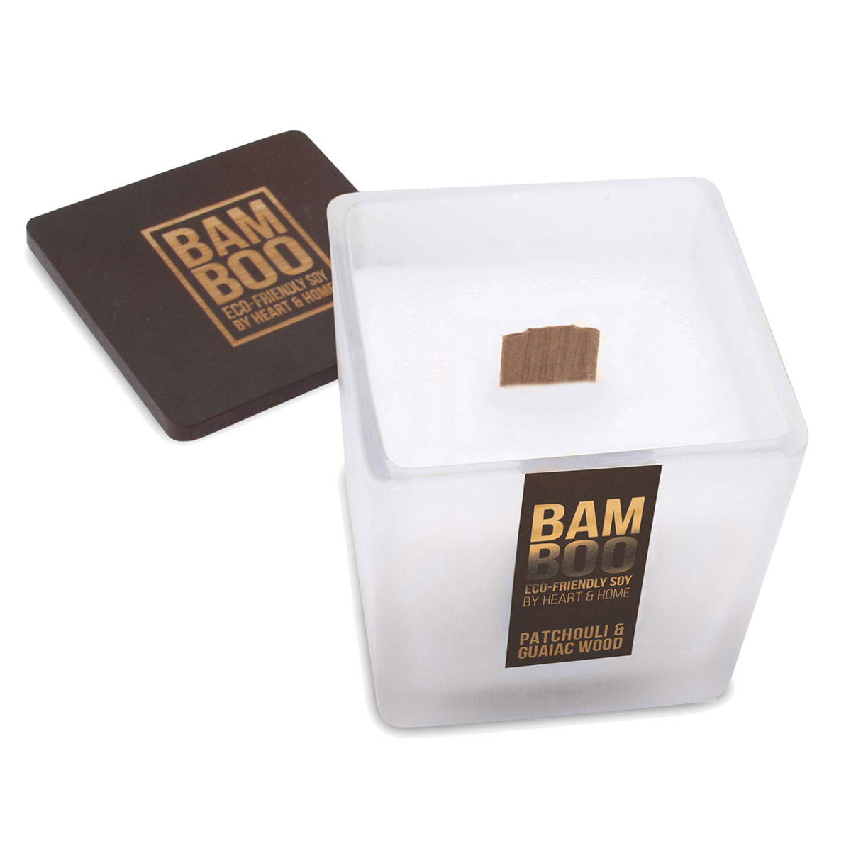 Grande bougie Heart and Home Bambou Patchouli et Bois de Gaac