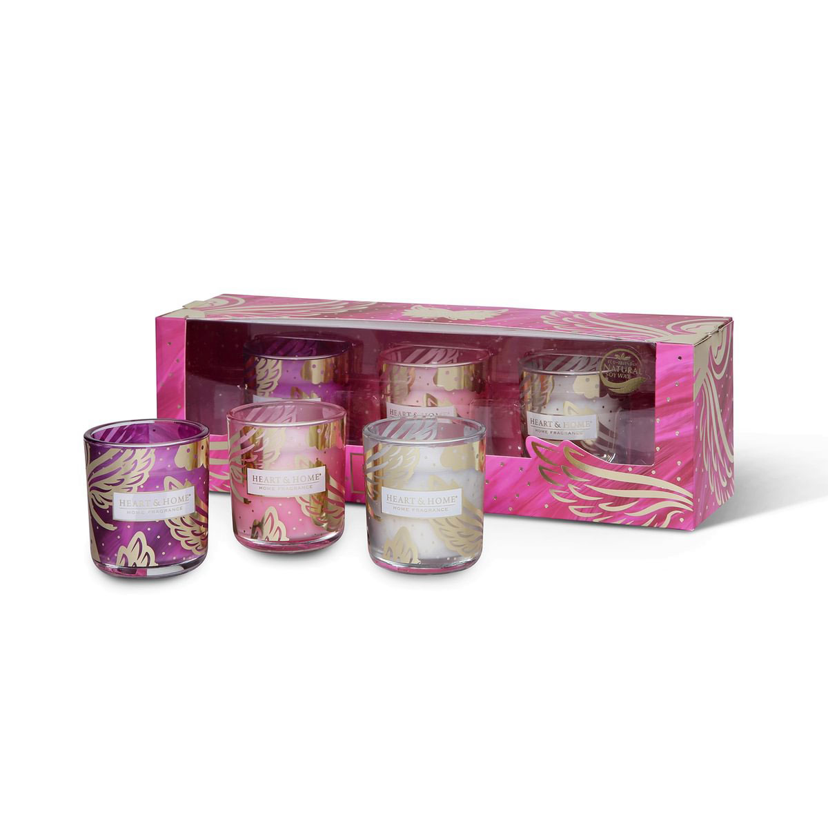 Coffret cadeau 3 bougies votives Heart and Home - Nol