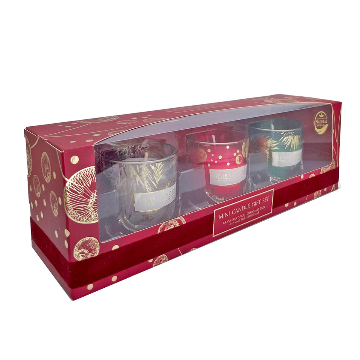 Coffret cadeau 3 bougies votives Heart and Home - Nol