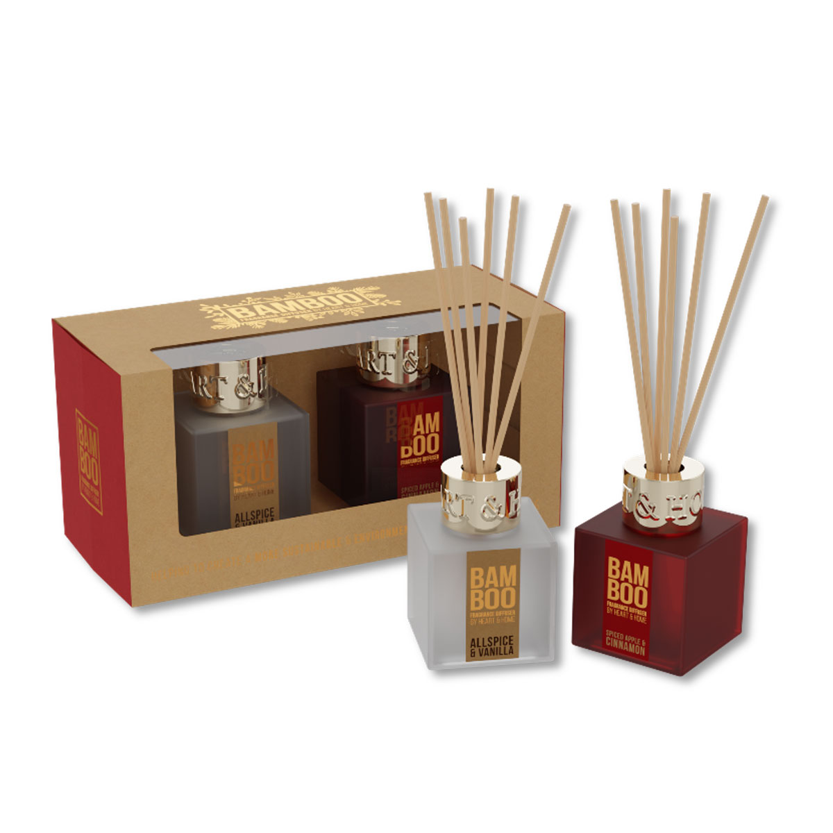 Coffret cadeau 2 Diffuseurs  btons Heart and Home