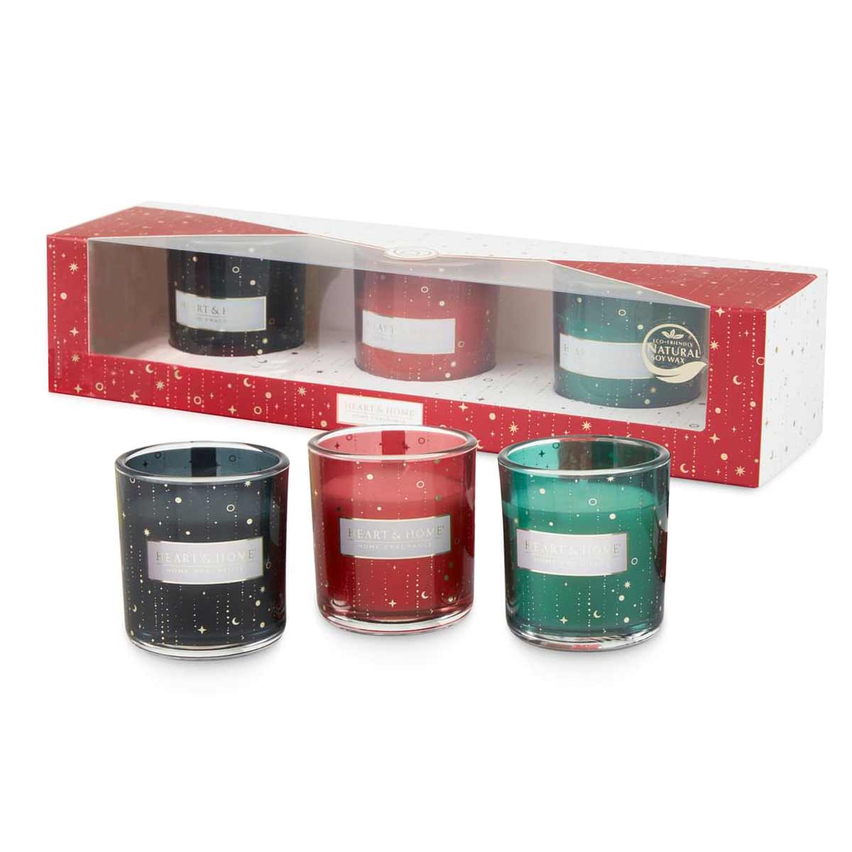 Coffret cadeau 3 bougies votives Heart and Home - Nol