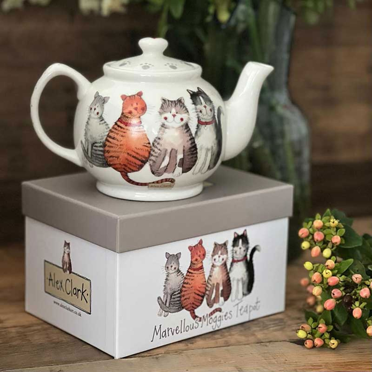 Thire en porcelaine chats par Alex Clark