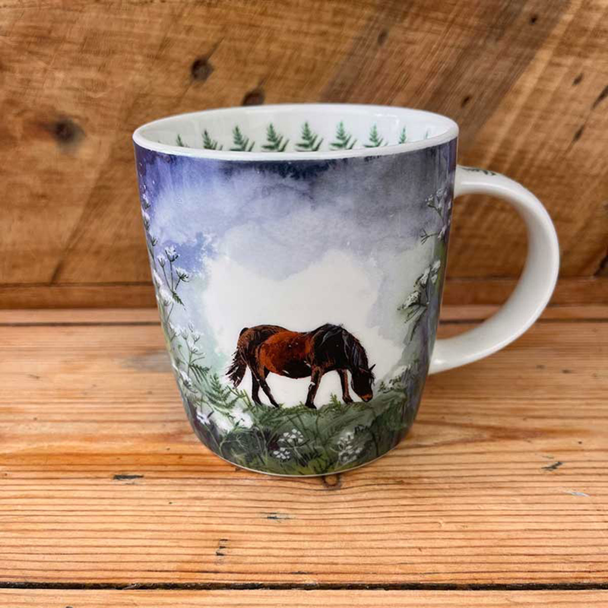 Mug en porcelaine Cheval par Alex Clark