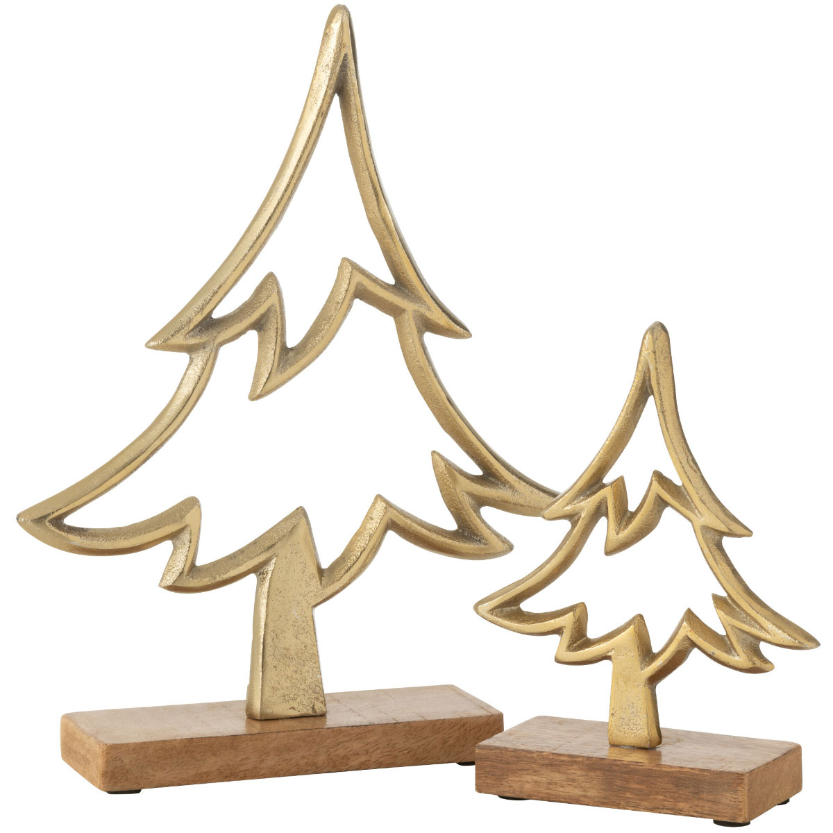 Sapin dcoratif en aluminium dor 25 cm