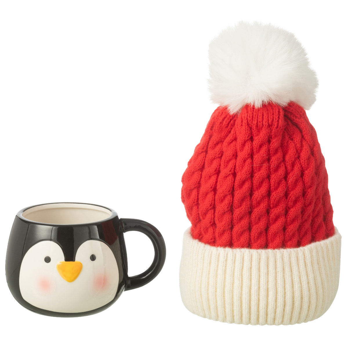 Set cadeau mug pingouin et bonnet - Nol