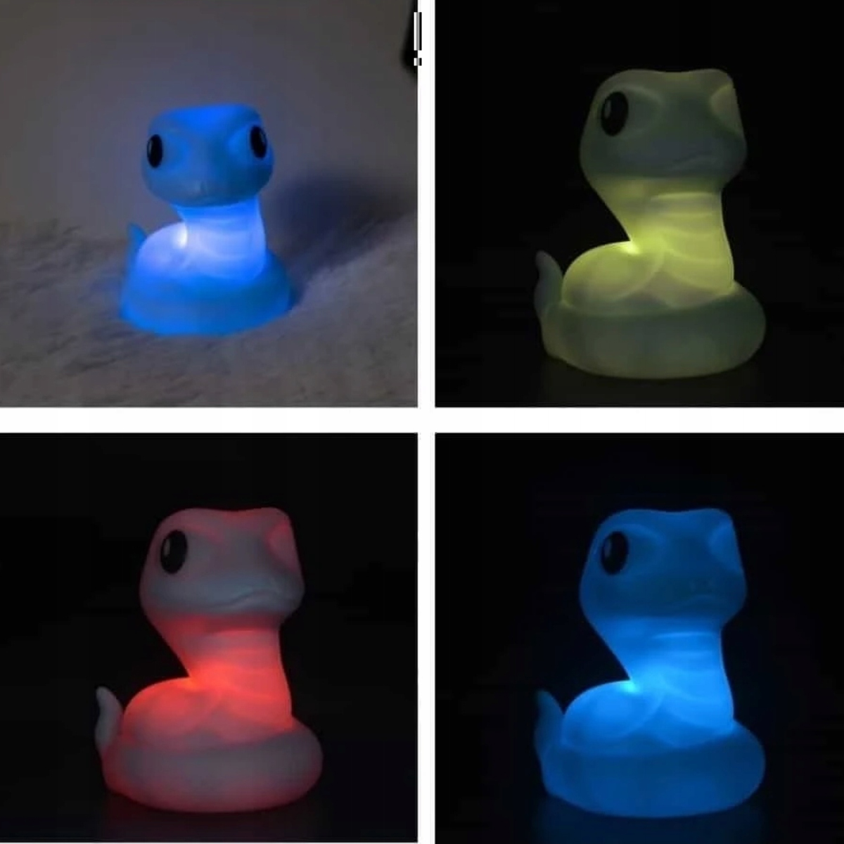 Veilleuse Petit serpent bleu LED variation de couleurs