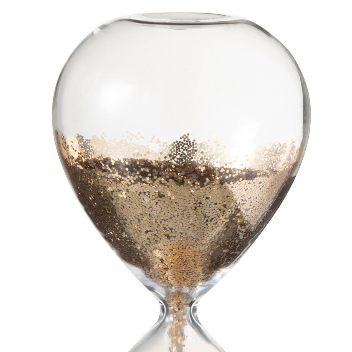 Sablier style pur en verre avec sable Or - 24 cm