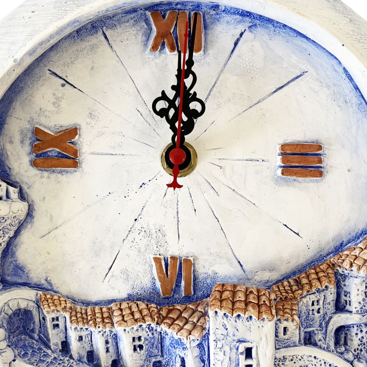 Horloge Artisanal en pltre - Provence Amphore bleue