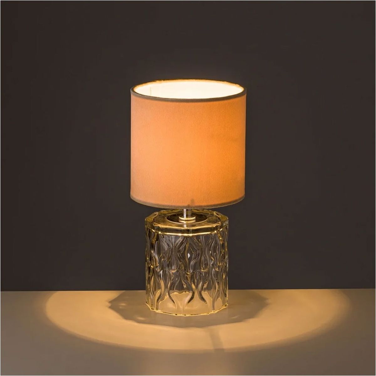 Lampe  poser en Verre - Beige - 28 cm