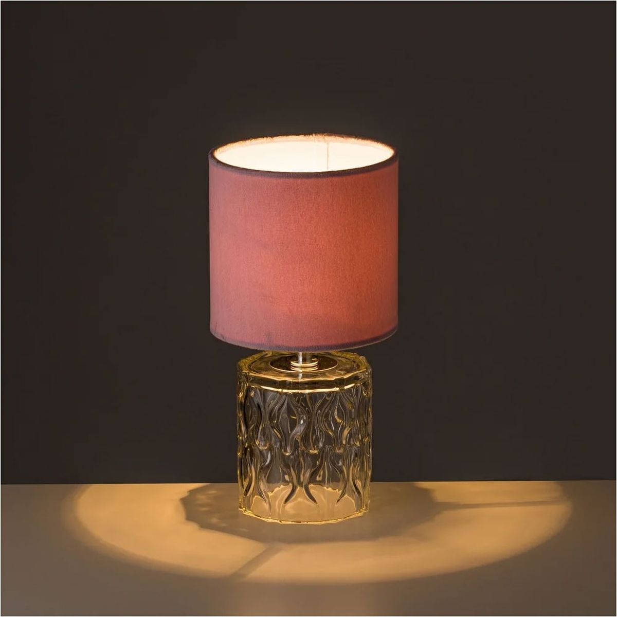 Lampe  poser en Verre - Mauve - 28 cm