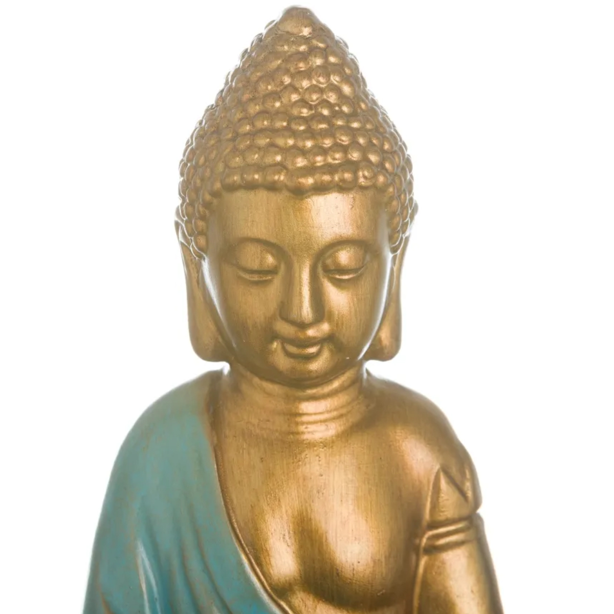 Bouddha turquoise et or 37 cm