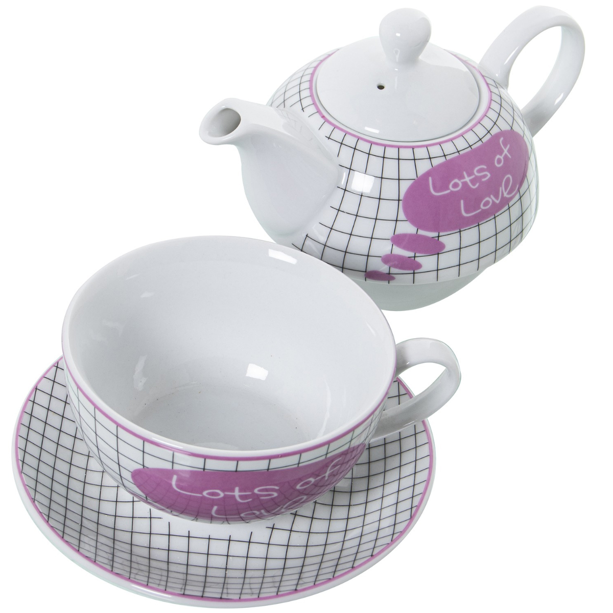 Petite thire goste en porcelaine 0.25 L - Love rose