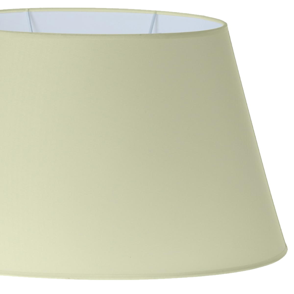 Grand abat-jour ovale couleur beige crme - 50 cm