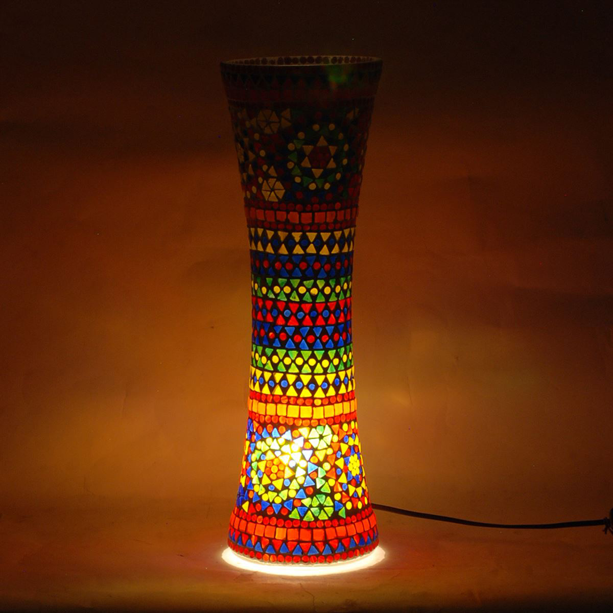 Lampe mosaque de verre - cylindre vas - 50 cm