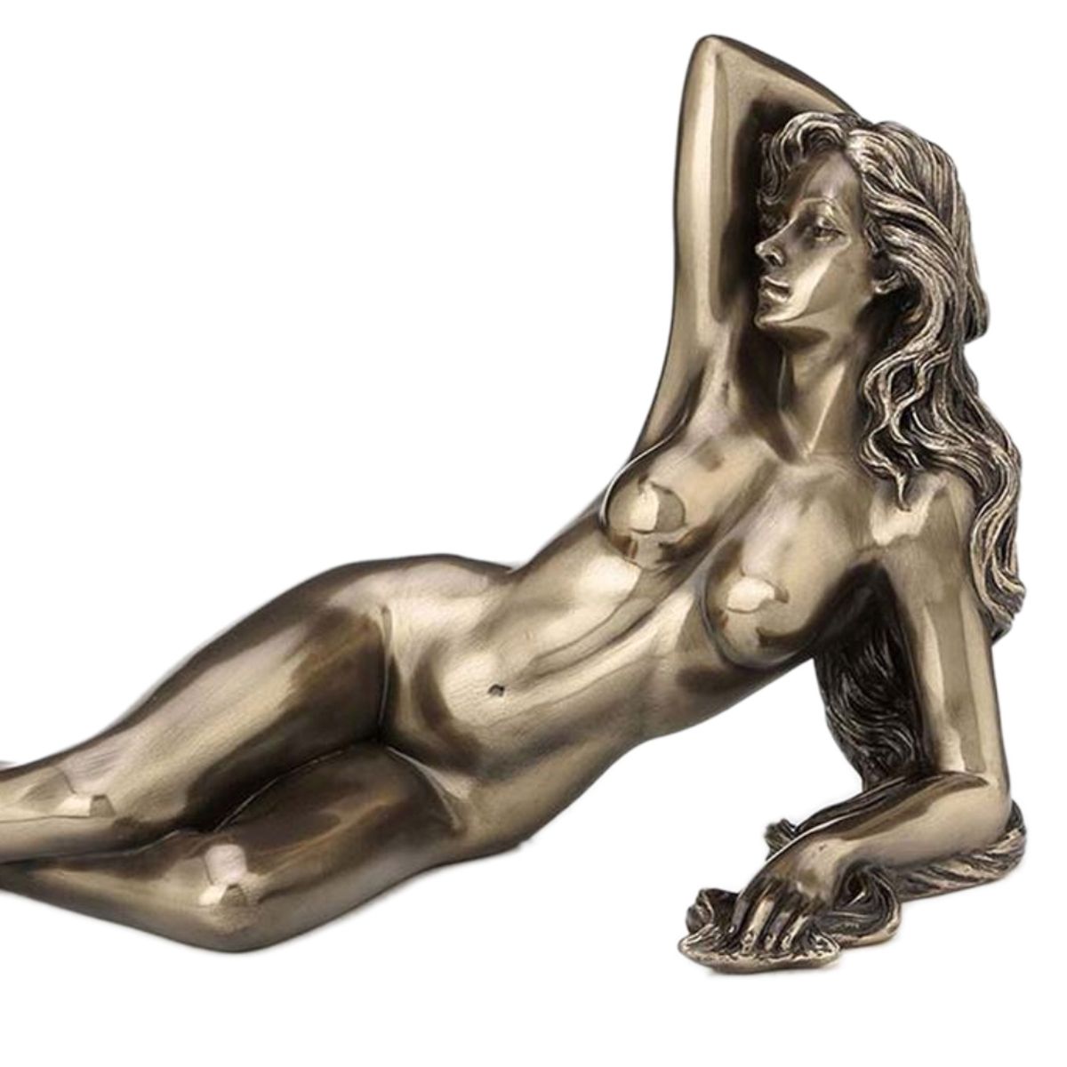 Figurine Femme Nue couleur bronze en rsine 11 cm