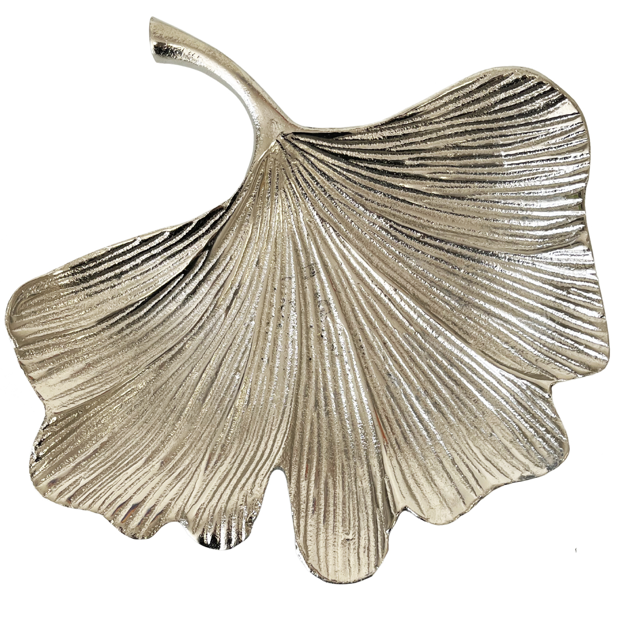 Coupelle feuille de ginkgo biloba en aluminium