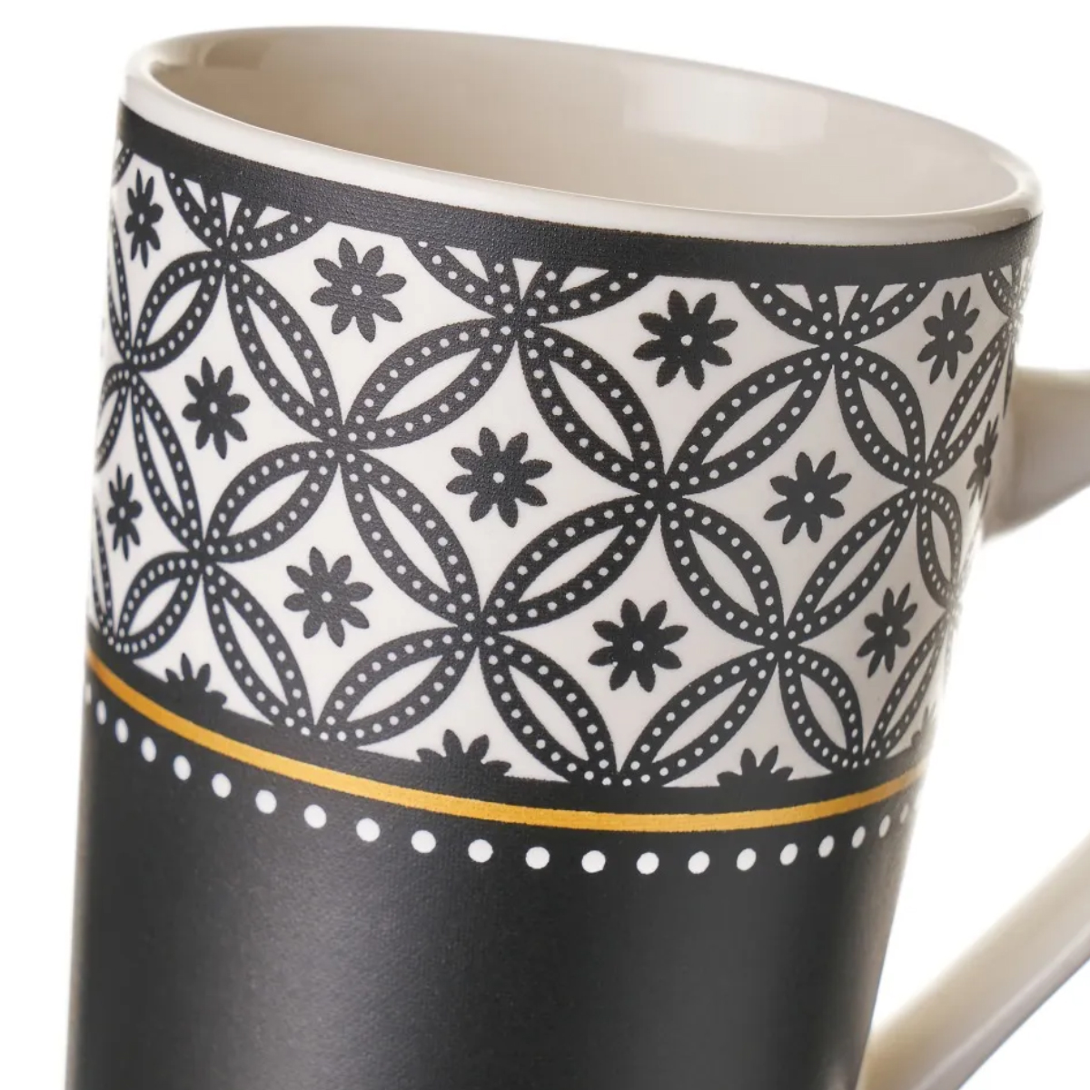 Ensemble de 4 mugs noirs en cramique