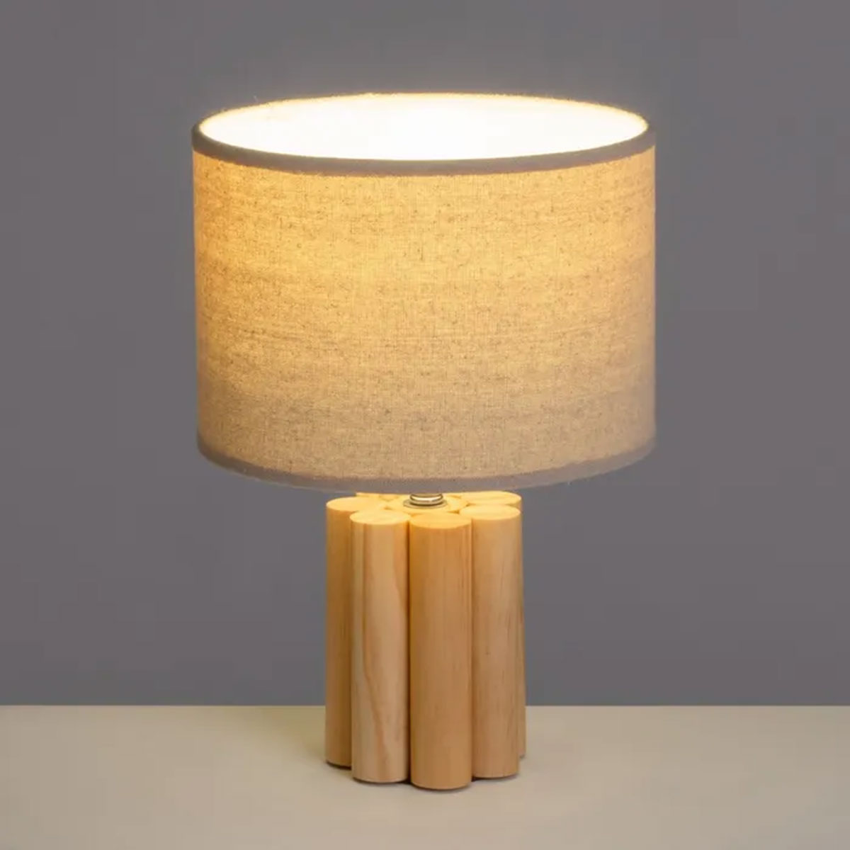 Lampe en bois de pin 29 cm