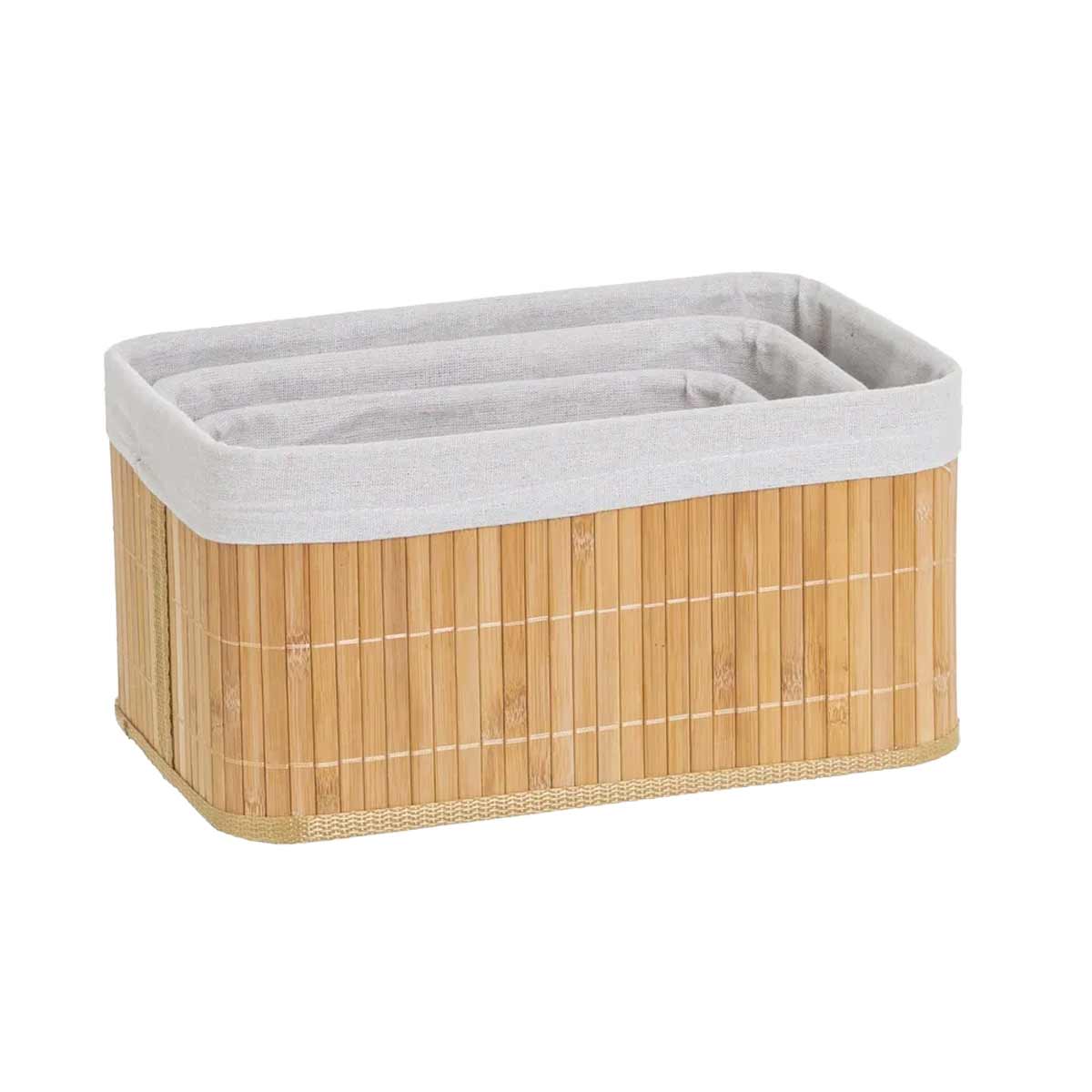 Set de 3 paniers de rangement en Bambou