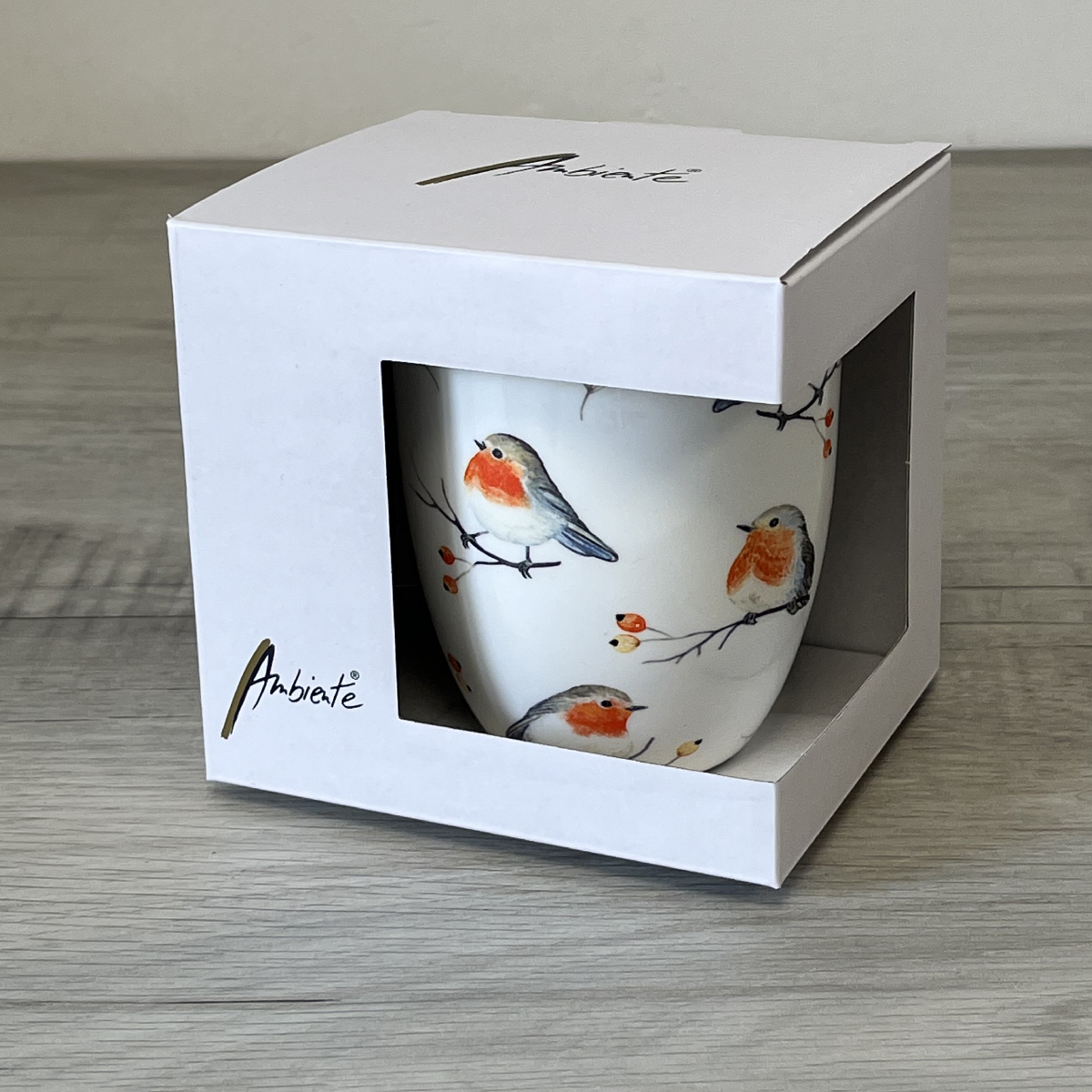 Mug en Porcelaine fine - Robin Family petits oiseaux