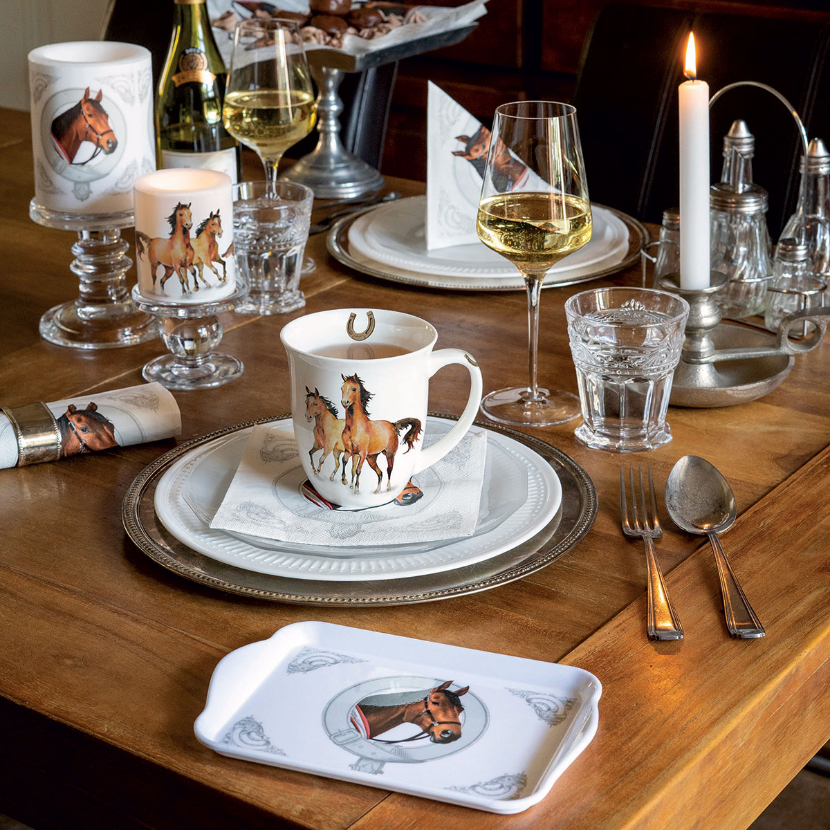 Mug en Porcelaine fine - Chevaux sauvages