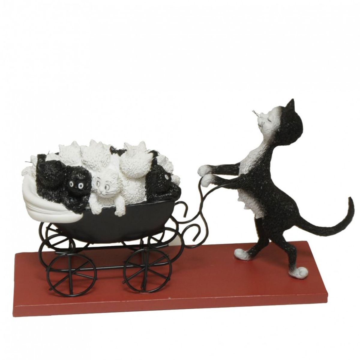 Figurine Les chats de Dubout - le landau - 20 cm