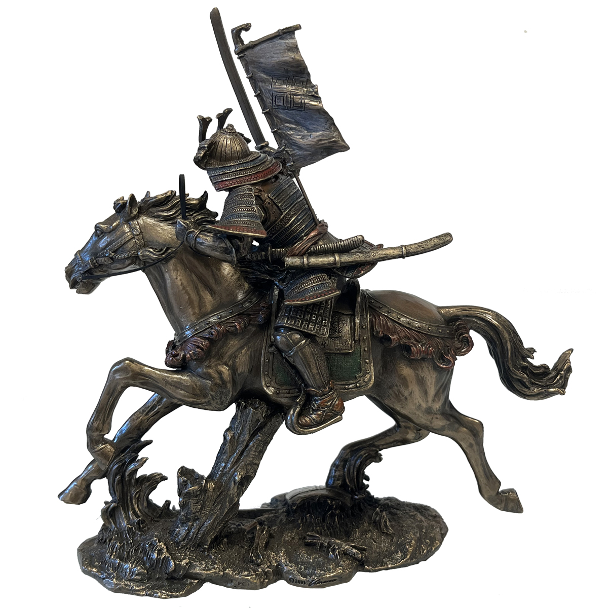 Figurine Guerrier Samoura  cheval - Veronese Design