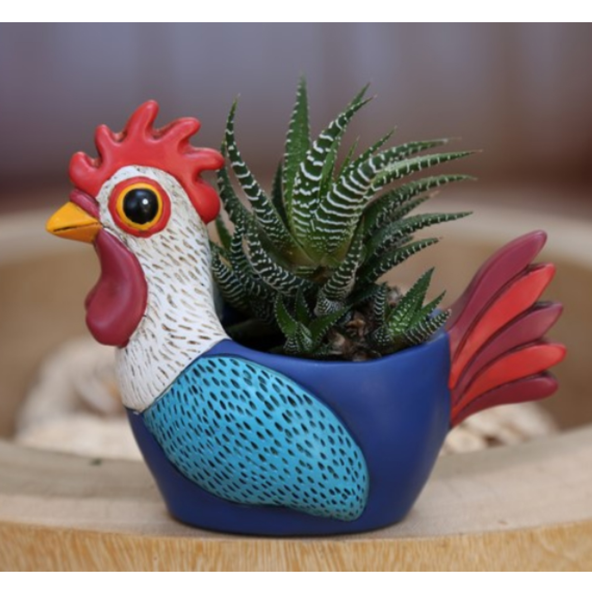 Cache pot en Rsine Par Allen Designs - Coq