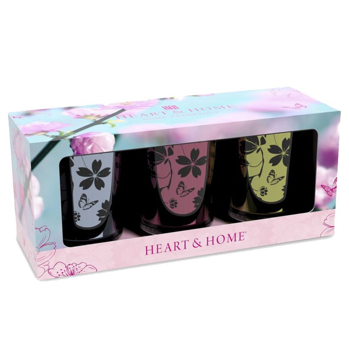 3 verres  votive Heart and Home - Coffret Cadeau