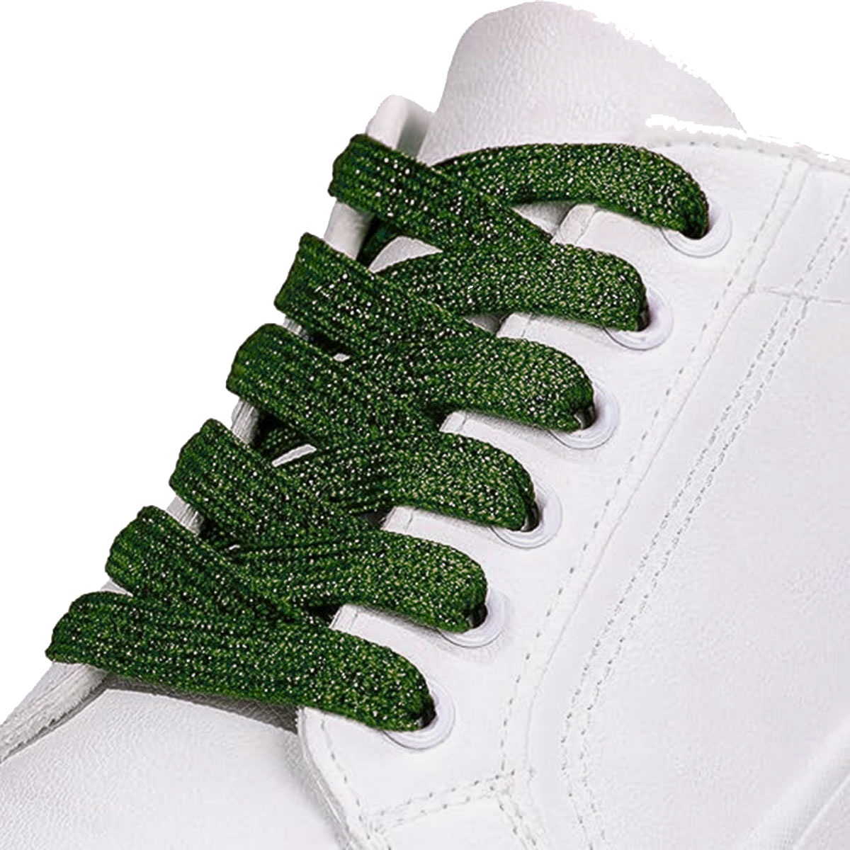 Paire de Lacets  Paillettes vert - Brillance et Style