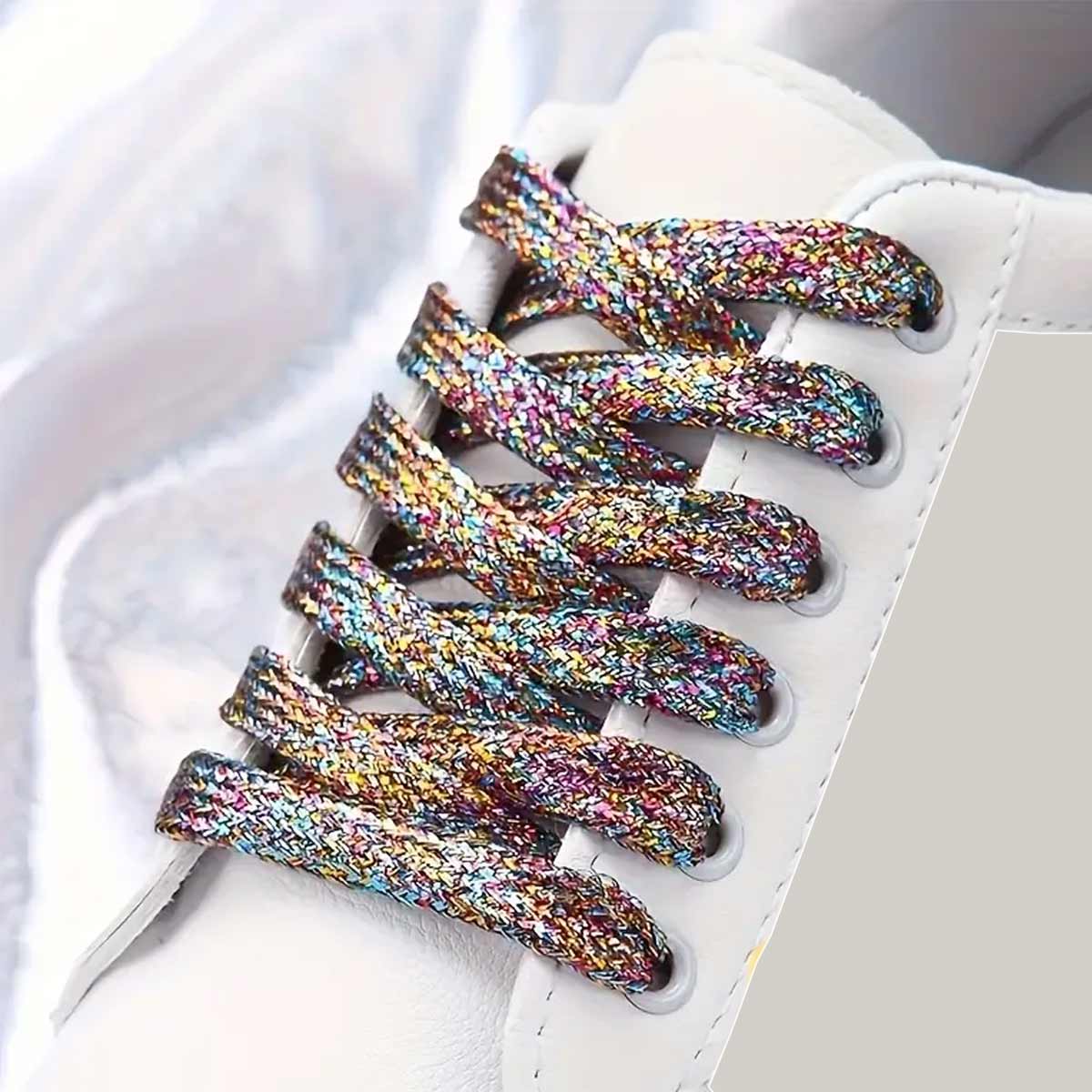 Paire de Lacets  Paillettes multicolores - Brillance et Style