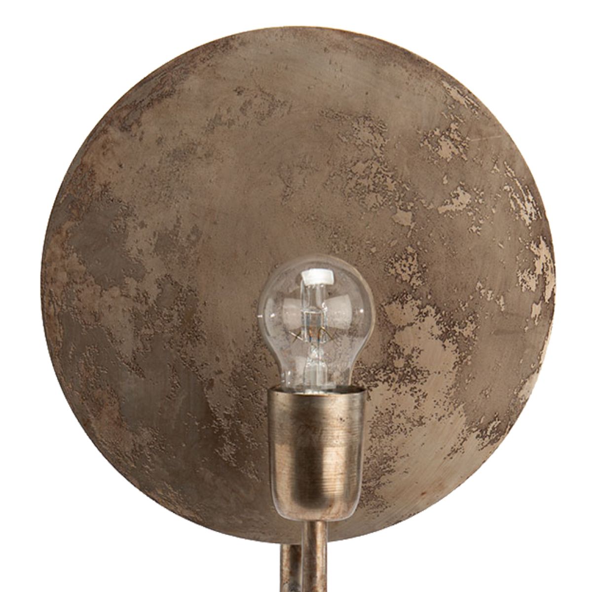 Lampe lune en mtal argent 57.5 cm