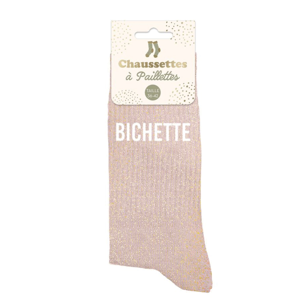 Paire de chaussettes Paillettes Bichette  Rose Pastel