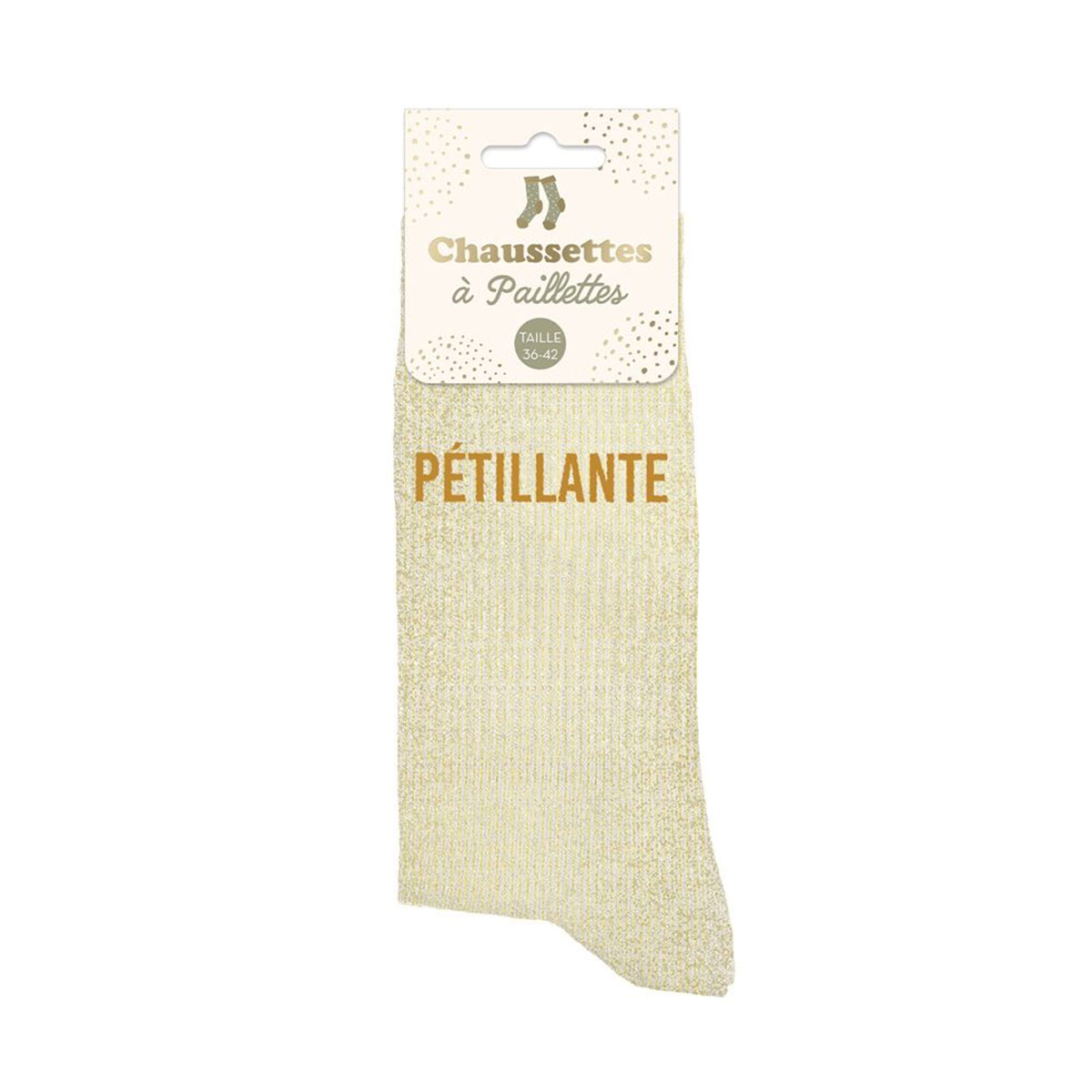 Paire de Chaussettes Ptillante - Beige et Orange