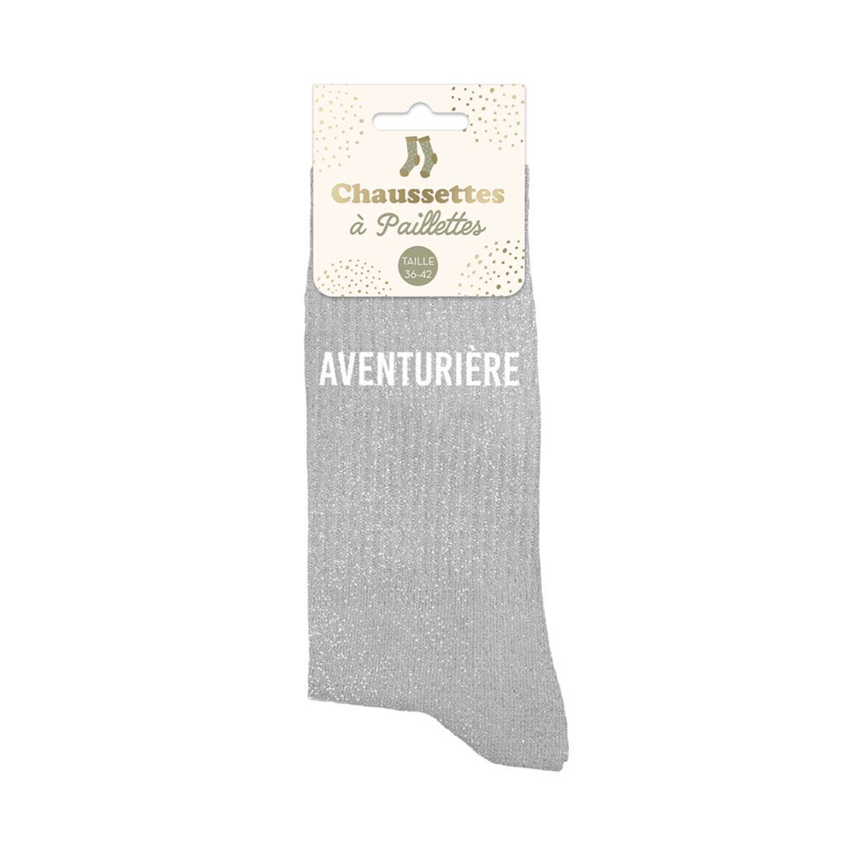 Paire de Chaussettes Pailletes Aventurire -  gris