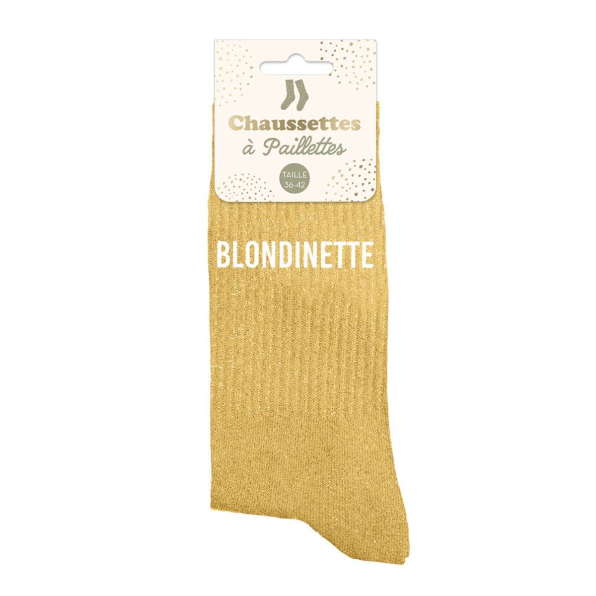 Paire de chaussettes Paillettes Blondinette  Jaune