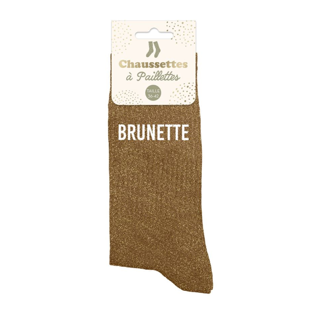 Paire de chaussettes Paillettes Brunette  Marron