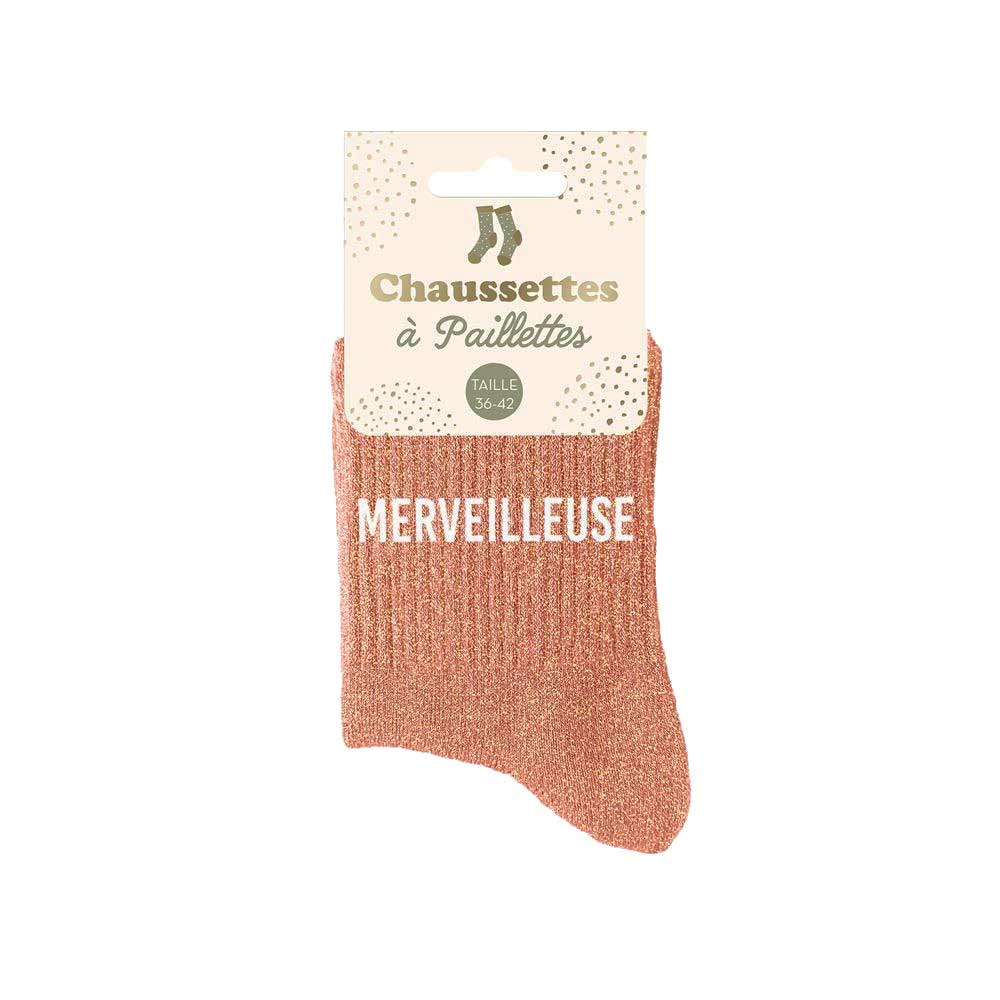 Paire de Chaussettes Merveilleuse - Saumon