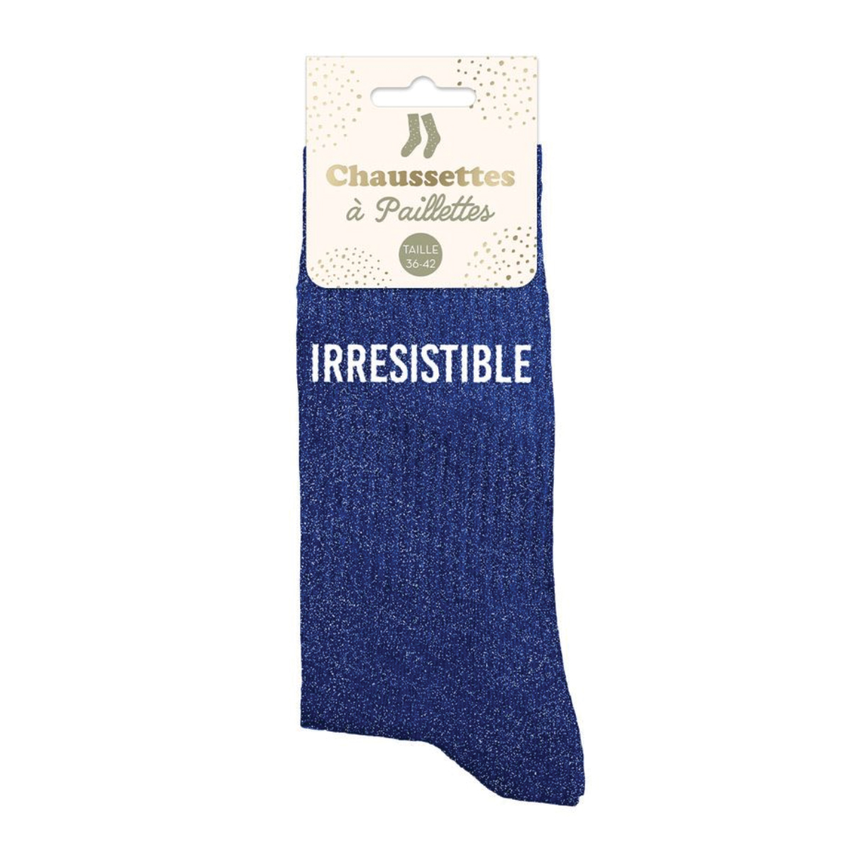 Paire de chaussettes paillettes irrsistible  Bleu