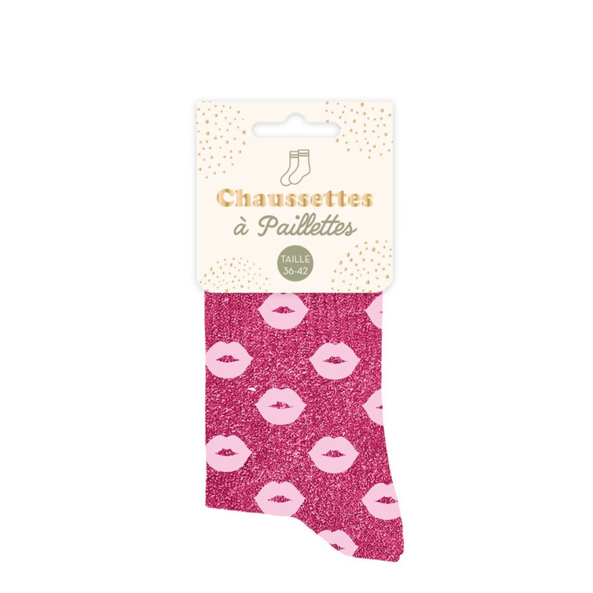 Paire de chaussettes  paillettes lvres glamour