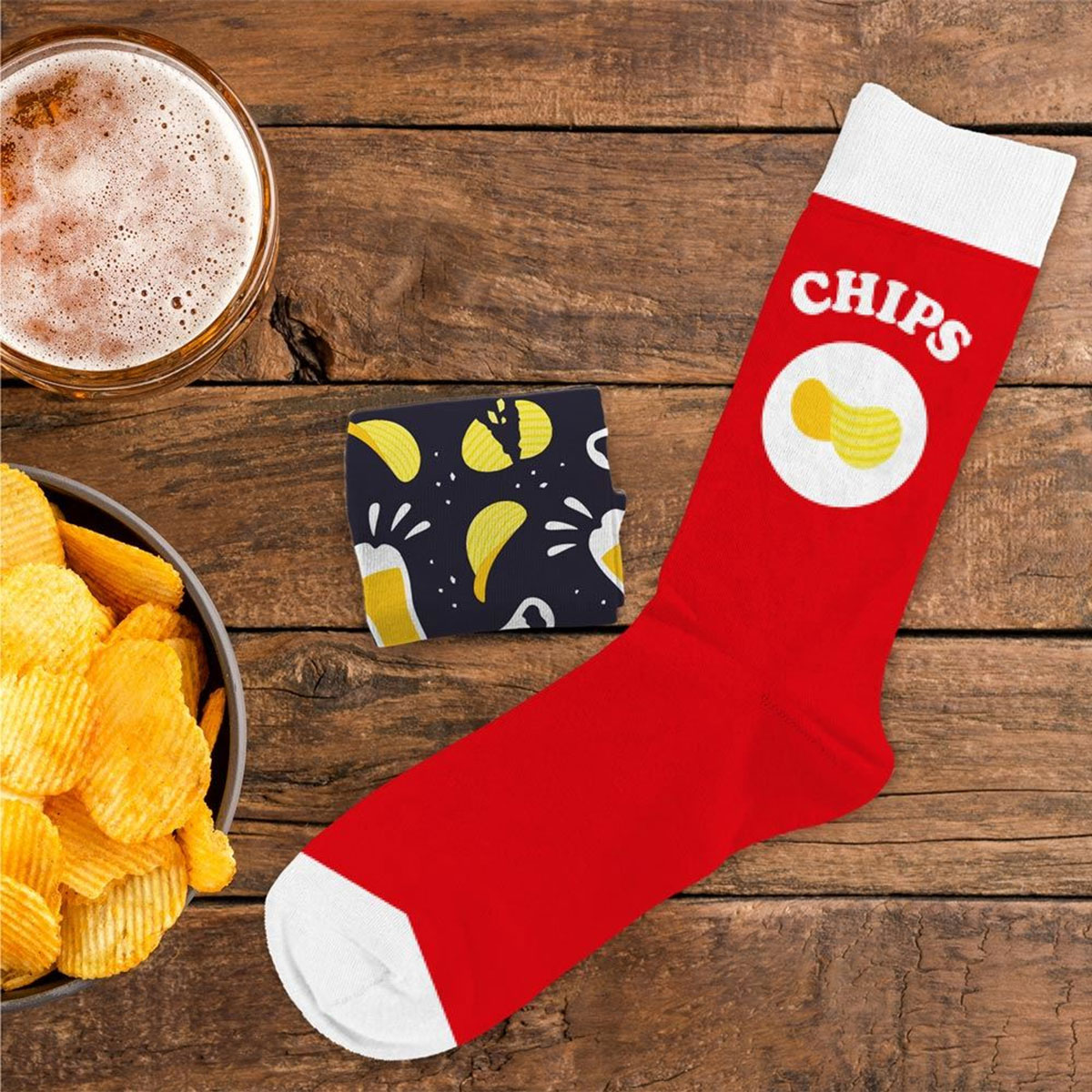 Paire de Chaussettes Dpareilles Chips et Apro