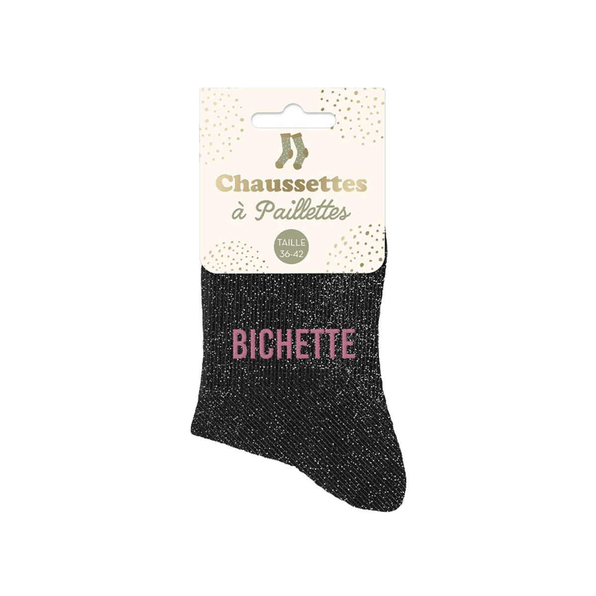 Paire de Chaussettes Paillettes Bichette  Noir