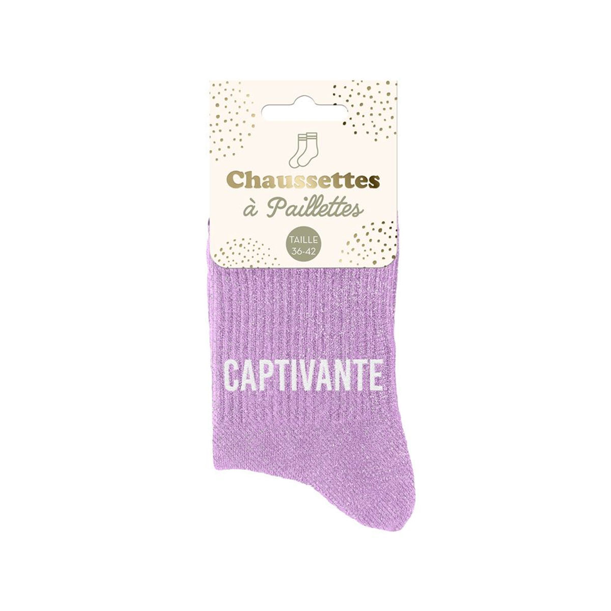 Paire de Chaussettes Pailletes Captivante Parme