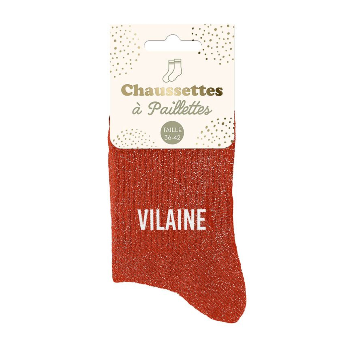 Paire de Chaussettes Pailletes Vilaine Rouge